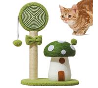 Cadre d'escalade de chats de champignons, chat en forme de champignon Post de grattage,Arbre de chat à gratter interactif | Polonais de champignons multifonctionnels, gratteur de planche sisal pour le
