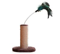 Cadre d'escalade for Chat Planche À Gratter for Chat Griffoir en Sisal for Chats Broyeur À Griffes Griffoir for Chats avec Jouets en Plumes Meubles for Animaux De Compagnie(Gray)