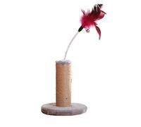 Cadre d'escalade for Chat Planche À Gratter for Griffoir en Sisal for Chats Broyeur Griffes for avec Jouets Plumes Meubles for Animaux De Compagnie Robuste Et Stable(Gray)