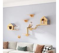 Cadre d'escalade Mural for Chat, Aire de Jeux for, marches for, perchoir, for Qui dort, Joue et grimpe(Style1)