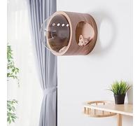 Cadre d'escalade Mural for Chat, Meuble Mural en Bois Massif, nid Capsule for Chat, for Dormir, Jouer et Grimper(Style1)