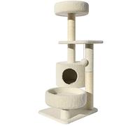 Cadre d'escalade pour Chat avec litière pour Chat, Plate-Forme de Saut, Poteau à gratter, Arbre à Chat, Cadre couché, création multifonctionnelle