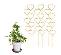 Cadre d'escalade pour Plantes, Support d'amour, Support de Pot de Fleur, Support de Fleurs Grimpantes, Anneaux de Plantes de Jardinage, Cadre en Métal, Support de Plante de Vigne,(3 pièces Coeur)