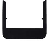 Cadre design arrondi en verre noir de Hager Berker - WD1135