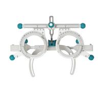 Cadre d'essai optique en aluminium de qualité supérieure, capacité d'insertion de 5 lentilles, branches réglables (hauteur et longueur) et plaquettes de nez, règle PD (48-80 mm) pour adultes et
