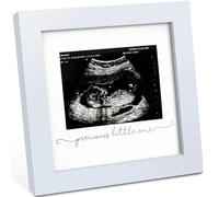 Cadre d'image d'échographie pour bébé - Cadre d'échographie moderne pour maman à venir - Cadres de photo d'échographie d'annonce de grossesse - Révélation de genre pour les parents futurs (Mist Blue)