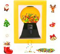 Cadre D'Image Du Distributeur Bonbons, Cadre Rangement De Bonbons Pratiques Pour Noix,Cadre Photo Polyvalent Pour Anniversaires Et Jours Fériés, Décoration Murale, Machine à Bonbonsmanuelle (Jaune)