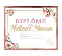 cadre diplôme meilleure maman 20.5x25.5cm - sud trading cd6476_10 Blanc G
