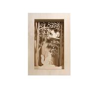 Rayher Kit en bois 46301000 Cadre à motifs 3D Forêt FSC100% Naturel
