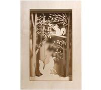 Cadre DIY en bois 3D Forêt de Noël 20 x 30 x 6,6 cm Beige G