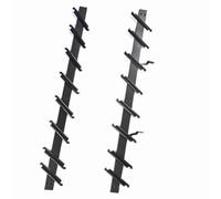 Cadre d'obturateur Cadre de louvre 8 Lames, Kit Guides de 114 cm Noir Support pour Lames orientables Mécanisme pour pergola système pour Stores en Verre de Jardin