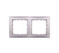Cadre double Berker B. carré aluminium 5310128994