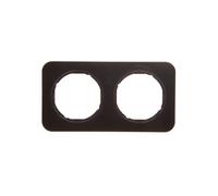 Cadre double Berker R.1 noir, brillant 10122145