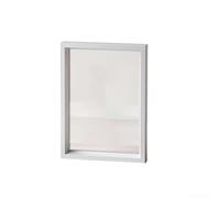 Cadre double face en alliage d'aluminium conçu pour des photos de 12,7 x 17,8 cm avec des lignes épurées et une empreinte peu encombrante (argenté)
