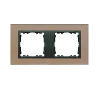 Cadre double horizontal verre cuivre/cadre Simon 82 82827-34