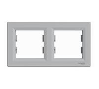 Cadre double horizontale aluminium Asfora Schneider EPH5800261