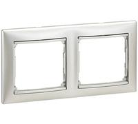 Cadre double Legrand Valena 770152 argent métallisé