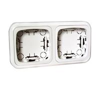 Cadre double surface de couleur ivoire, idéal pour encadrer des œuvres d'art et des photos, offrant élégance et polyvalence.