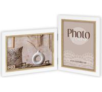 Cadre double ZEP Ayas 2 photos 10x15 cm Blanc Portrait et paysage 30x17.5 cm