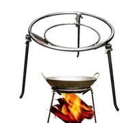 Cadre du four triangulaire : support pour grille de feu, support de cuisson résistant à la chaleur | Structure de trépied pliable avec base stable pour installation de feu en plein air,