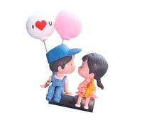 Cadre du panneau changement vitesse Figurine D'art Romantique Pour Voiture Statue De Couple Ballon Poupée Décoration Coulissante Amusante Accessoires Pour( B)