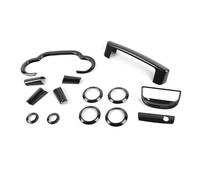 Cadre du panneau changement vitesse Pour Jeep Pour Wrangler JK 2007-2010 Toworldit 14 Pièces Ensemble ABS Moulures Intérieures Tableau De Bord Décoration Kit Garniture Couverture( Carbon Fiber)