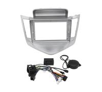 Cadre DVD 9 Pouces 2Din pour Chevrolet pour Cruze 2009-2014 Adaptateur Audio Kit Garniture Tableau Bord Façade D'autoradio(Sliver Frame Canbus)