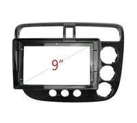 Cadre DVD de voiture 9 pouces 2 Din Android MP5 Fascia, adaptateur de montage Audio, kits de garniture de tableau de bord, plan Compatible avec CIVIC 2000 - 2006 stéréo Cadre de navigation(Frame RHD)