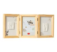 Cadre empreinte bébé 3 volets bois