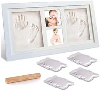 Cadre Empreintes Bébé,Kit Empreinte Bebe Mains Pour Liste De Naissance,Souvenirs Mémorable Décorations Murale Ou Pour Table,Argile Et Cadres