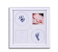Cadre Empreintes Bébé kit empreinte pieds et mains bébé - Argile ou Encre non toxique Kits d'moulage et d'empreintes souvenir bébé Cadre Photo Cadeau Naissance pour Liste de Naissance #11