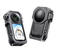 Cadre en alliage d'aluminium pour Insta360 X6, cadre de protection en métal avec cache d'objectif en silicone, support de griffe et adaptateur à vis de 0,6 cm