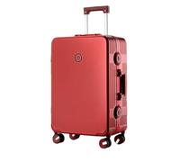 Cadre en Aluminium de Grande capacité Roues universelles Roulant des Bagages Robustes et Une Valise de Voyage Durable Bleu 26 "