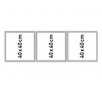 Cadre en aluminium Triptyque 120 x 40 cm - argenté mat