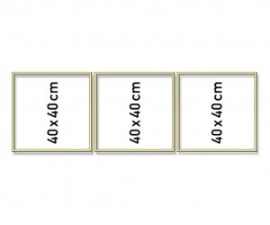 Cadre en aluminium triptyque 40 x 120 cm