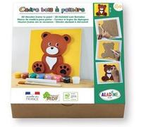 Cadre en bois à décorer - Modèle ourson - Loisirs créatifs - Enfant - Aladine