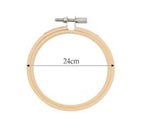 Cadre en bois for broderie, point de croix, cercle, hangar de broderie, bricolage, artisanat, outil de couture, 36/34/27/25/20/18/13cm, 1 pièce(24cm)