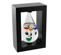 Cadre en bois goutte Galileo Thermomètre en verre noir