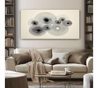 Cadre en Bois Impression Sur Toile Rock & Roll Batterie Tableau Decoration Murale Musique Graffiti Abstrait Decoration Murale Salon Chambre Décorations 50x100 cm