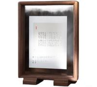 Cadre en bois massif avec pour peinture chinoise Cadre en bois massif | Design double face, disques acryliques transparents, pour une présentation idéale pour l'art, la calligraphie, la broderie