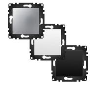 Cadre en bois naturel pour 3 modules, finition noisette, idéal pour la décoration et l'organisation d'espaces.