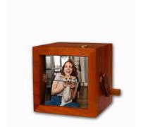 Cadre en bois personnalisé à manivelle pour album photo éclairé personnalisé cadeau pour famille, couple, anniversaire