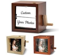 Cadre en bois personnalisé, boîte d'animation fabriquée à la main avec éclairage LED, cadeau d'anniversaire et de Nouvel An pour les amis, la famille et les proches