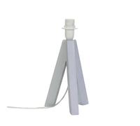 Cadre en bois pour lampe de table trépied avec interrupteur à câble H13 cm en gris douille E14 lampe de chevet lampe de table