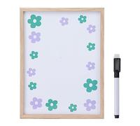 Cadre en bois yueyashux White Board Dry Erase Board Réutilisable Écriture Renusable avec marqueur pour l'étude à domicile (Tapez A) (Type B)