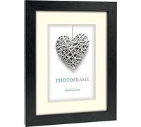 Cadre en bois ZEP Regent noir 40x60 cm avec passe-partout 30x45 cm profil plat