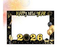 Cadre en or noir, accessoire photo portable, 26,77 x 18,9 pouces, accessoire 2026 avec un design robuste, outil de fête festive, décoration du Nouvel An avec un look élégant, accessoires de photograph