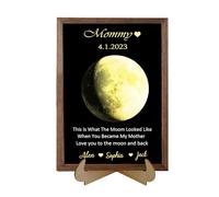 Cadre en personnalisé des phases de la lune Carte de la lune avec date spécifique, Personnalisé What The Moon Looked Like Cadre d'impression d'art, Cadeau de fête des mères pour maman