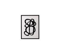 Cadre en pin noir, poster, bicolore noir/blanc - Bloomingville, Gaudent - 32x1x42 cm