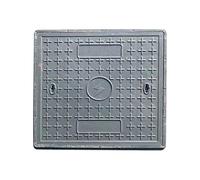 Cadre en polypropylène renforcé et couvercle en fibre de verre pour évacuation de l'eau de pluie - Couvercle et cadre en plastique - 50 x 50 cm - Design durable et résistant aux intempéries